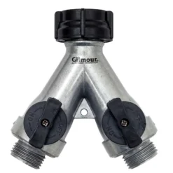Gilmour Metal Full Flow Y Connector W/Shut Off