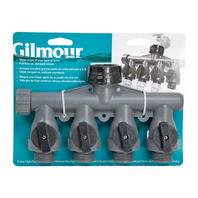 Gilmour 4-Way Hose Connector Plastic 2 Gilmour 4-Way Hose Connector Plastic - Image 2